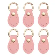 6pcs Leather Sew on Purse Strap Mount Hook for Handbag, Pink