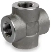 4" NPT Forged Carbon Steel Cross 3000 Pipe Thread 3M Fitting