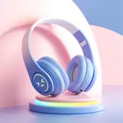 New B39Pro Gradient Color Bluetooth Earphones Headwear Wireless Foldable Earphones(Blue)