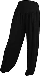 [Generic] Women's Yoga Harem Pants High Waist Tummy Control Loose fit Dance Yoga Pants Soft Comfy Homewear Casual Palazzo Pants