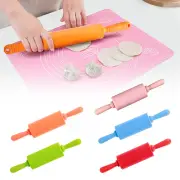 Silicone Non-stick Fondant Rolling Pin for Kids Fondant Cake Dough Roller Dec-gd