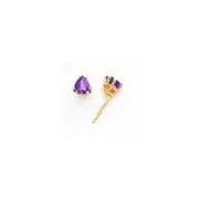 14k Yellow Gold 5mm Tsavorite earring