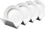 Taco Tray | Stainless Steel Taco Holder Stand - Food Making Tool, Anti Slip Metal Serving Dish for Wraps Pancakes Tortillas Family Events Picnic