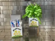 Get Well Soon Hostess Powdered Donuts Gift Basket-Box Wrap & Green Bow