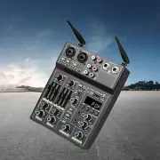 4 Channel Mini Audio Mixer bluetooth USB Sound Mixing Console Amplifier Studioez