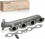 A-Premium Right Side Engine Exhaust Manifold Kit W/Gaskets, Nuts & Studs [6.9L 7.3L] Compatible with Ford F-150, F-250, F-350, F-59 Commercial Stripped Chassis, F-Super Duty, E-350 Econoline