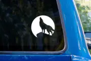 Howling Wolf vinyl sticker decal moon car window