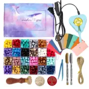Wax Seal Kit with Electric Wax Seal Warmer, 648 Pcs Wax Seal Beads, Wax Seal ...