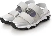 enchanted(エンチャンテッド) Women's Mule Double Belt Mesh Elastic Sneaker Sandals
