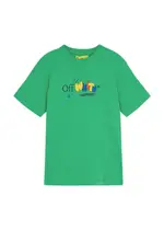 Off-white Kids Logo-print Cotton T-shirt (4-10 Years) - Green - 10YR (10 Years) 10YR (10 years)