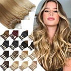 Micro Loop Ring Bead Tip Real Human Hair Extensions Thick 300 Strands 150g Ombre