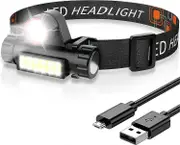 Lertenys Waterproof LED Headlamp Powerful Headlamp Rechargeable Headlamp 4 Lighting Modes with Zoom Function Camping and Emergency Use Headlamp