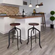 Flash Furniture Bar Stool Adjustable Height Black