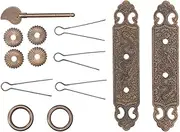 Antique Brass Kitchen Cupboard Handles,Exquisite Pattern Straight Bar Handle,Retro Furniture Door Cupboard Drawer Pull Handles Hardware Cupboard Closet 15 x 3cm
