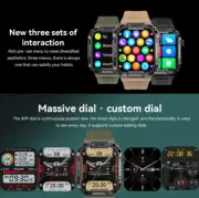 Waterproof Sports Smart Watch for IOS Phone Android, Military, Men's, Bluetooth