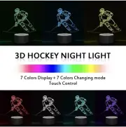 Hockey Player 3D Night Light Color Changing Illusion Lamp Sport NHL Fan