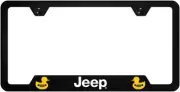 Au-TOMOTIVE GOLD, INC. UV Print on Black License Plate Frame Jeep Duck