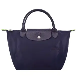 【LONGCHAMP】LE PLIAGE GREEN系列刺繡短把再生尼龍摺疊水餃包(小/多色選)