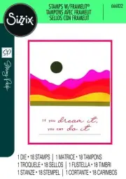 Sizzix A5 Clear Stamps 18PK w/Framelits Die ÿCreative Coordinations, Mountain