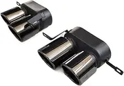1pair G20 G28 Quad Exhaust Tips Compatible For BMW 3 Series G20 G21 330i 325i M340i 2020 2021 2022+ Muffler Stainless Steel Tailpipe(Silver)