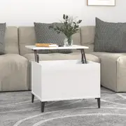 vidaXL Coffee Table High Gloss White 60x44.5x45 cm Engineered Wood