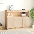Solid Wood Pine Sideboard Buffet Cabinet Storage Cupboard Organiser vidaXL