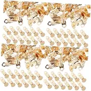 [TEHAUX] 4sets Clip Earring Women Gold Sleepers Earrings Non Pierced Jewelry 100pcs*4