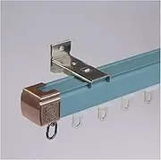 Ceiling Curtain Track, Lightweight Aluminum Curtain Rails, with Support Brackets for Wall Or Ceiling Mount, for Window/Room Divider Track(C,3(9.8Ft))