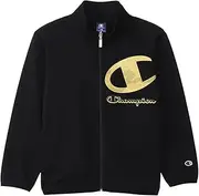 [Champion] CK-AS010 Kids' Sweatshirt, Long Sleeve, Fleece Lined, Graphic Logo Print, Zip Sweatshirt, School Boys