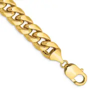 10k Yellow Gold 11mm Semi-Solid Miami Cuban Chain