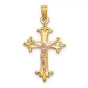 10K Two-Tone 10K Two-Tone Crucifix Charm