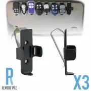 3 x Garage/Gate Remote Car Sun Visor Bracket/Clip PTX4/Merlin/Boss/B&D/Gliderol