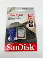 (3) SanDisk - Ultra PLUS 64GB SDXC UHS-I Memory Card