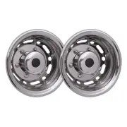 Wheel Simulator Hubcaps Rear for Ford Econoline Chrome Silver Steel