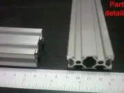 Aluminum T-slot 2040 extruded profile 20x40-6 Length 1000mm ( 40"), 2 pieces set