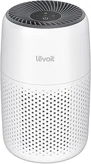 [Levoit] Air Purifiers for Bedroom Home, 3-in-1 Filter Cleaner with Fragrance Sponge for Better Sleep, Filters Smoke, Allergies, Pet Dander, Odor, Dust, Office, Desktop, Portable, Core Mini, White