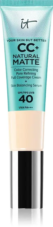IT Cosmetics Your Skin But Better CC+ Cream Natural Matte Mattifying Foundation SPF 40 for Women Fair Warm 32ml