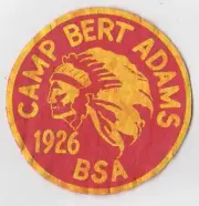 Anniv. BSA Camp Bert Adams BSA Patch YELLOW Bdr. [CA3472]