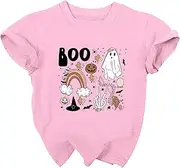 [CAZYCHILD] Toddler Boys Girls Halloween T Shirt Halloween Boo Shirt Pumpkin Shirts Cute Retro Tee Tops