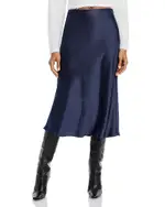 Aqua Midi Slip Skirt - Exclusive