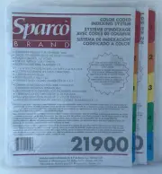 2-pk Sparco 21900 Color Coded Indexing System 5 Tabs Pages Sheets