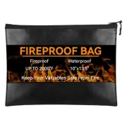 Fireproof Document Bag (10"x13.5" / 2000℉), Fireproof Waterproof Money Bag wi...