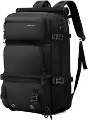 [BANGE] Anti-Theft Backpack, 3 in 1 Carry-on Backpack with Detachable Shoulder Bag and Shoe Compartment, Water Resistant for Business, Overnight Travel Backpacks for Men and Women, Black, L, black