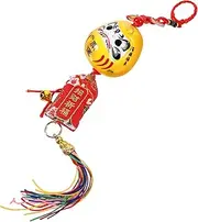 TOPPERFUN Ceramic Pendant Car Wind Chime Decor Japanese Bell for Home Car Amulet