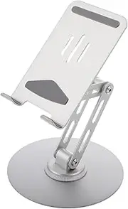 KALLORY Foldable Phone Tablet Stand Rotating Adjustable Holder for Smartphones Tablets Non Slip Base for Office Kitchen Home Gaming Multidevice Compatibility