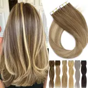 200G Seamless Tape in 100% Remy Human Hair Extensions Skin Weft Invisible Thick
