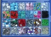 #18 Gems Embellishments Rhinestone Flat Back Many Sizes Colors Scrapbook Crafts