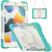 MCC Shockproof iPad 10.2" 2020 8th Gen Strap Rugged Colourful Tough Case Cover Apple [Colourful+Light Blue]