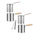 Deep Fryer Pot Stainless Steel Deep Frying Pot with Oil Strainer for Japanese