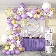 Purple Balloon Butterfly Package Birthday Party Scene Decoration Opening Arch Wedding Decoration (105pcs package containers)